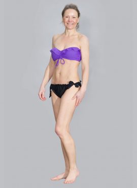 African Violet Bandeau Bikini Top